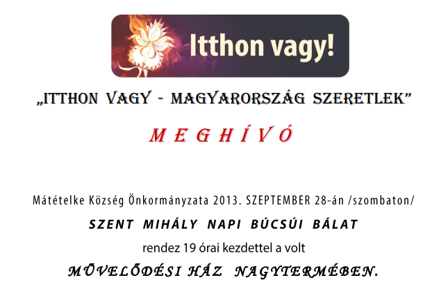 Meghívó - Itthon vagy!